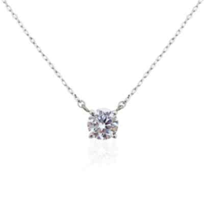 by Eda Çetin - 0.84 Carat Solitaire Necklace