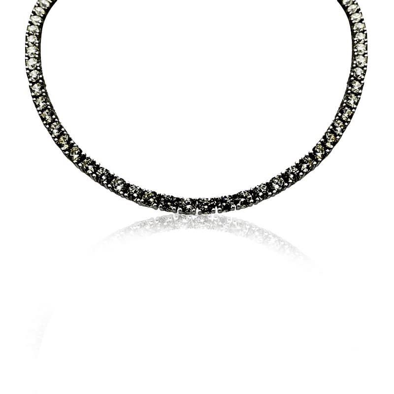 3 mm Champagne Tennis Necklace - 40 cm
