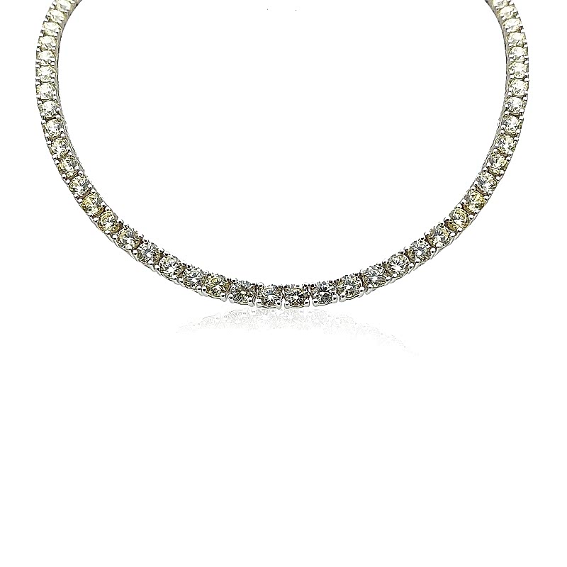 3 mm Champagne Tennis Necklace - 45 cm