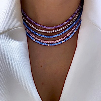 by Eda Çetin - 3 mm Colored Water Necklaces - 40 cm