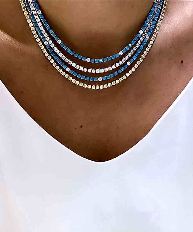 3 mm Turquoise Water Necklace