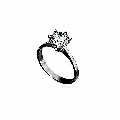 by Eda Çetin - 6 Prong Solitaire Ring