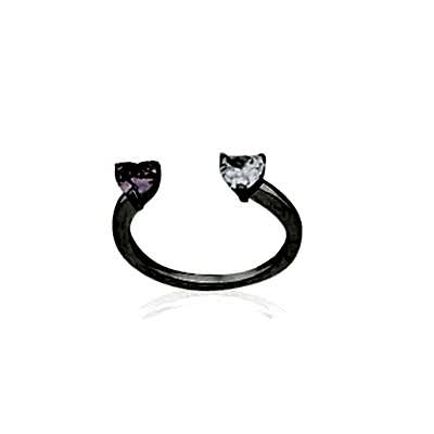 by Eda Çetin - Adjustable Double Heart Stone Ring (1)