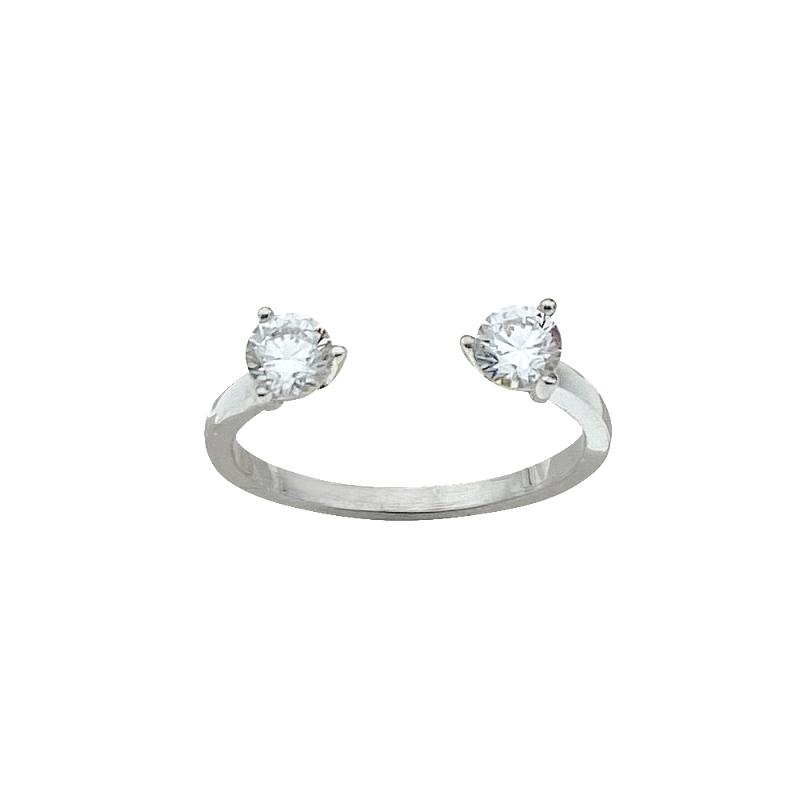 Adjustable Double Stone Ring