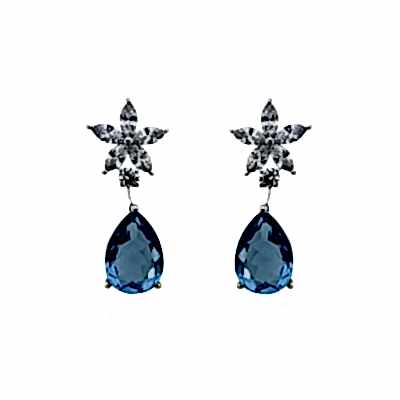 by Eda Çetin - Aqua Drop Earrings