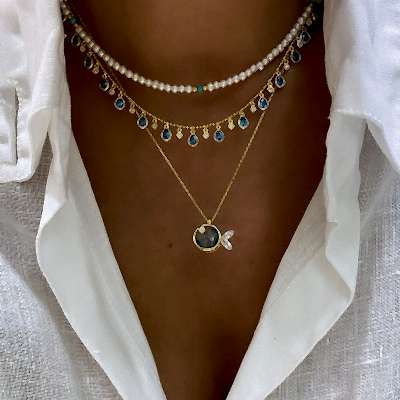 by Eda Çetin - Aqua Marine Fish Necklace (1)