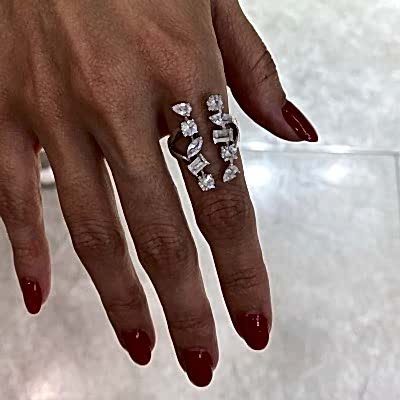 by Eda Çetin - Asymmetrical Double Head Ring (1)