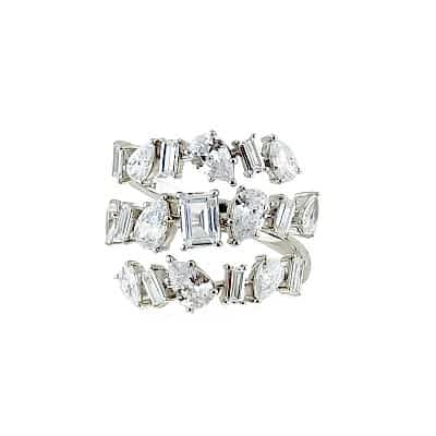 Asymmetrical Three Row Ring - Thumbnail