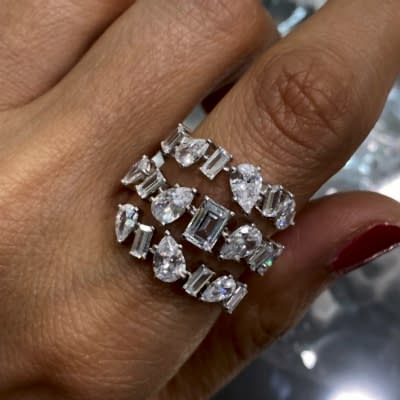by Eda Çetin - Asymmetrical Three Row Ring