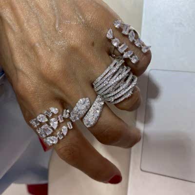 by Eda Çetin - Asymmetrical Three Row Ring (1)