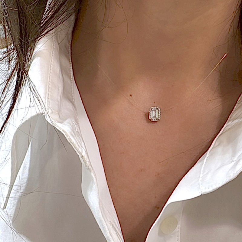 Baguette Ghost Necklace