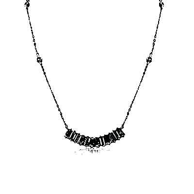 by Eda Çetin - Baguette Stone Row Necklace