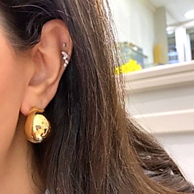 by Eda Çetin - Ball Italian Hoop Earrings