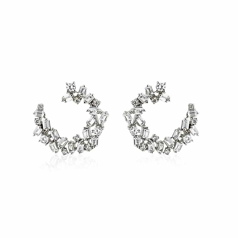 Broken Baguette Fan Earring