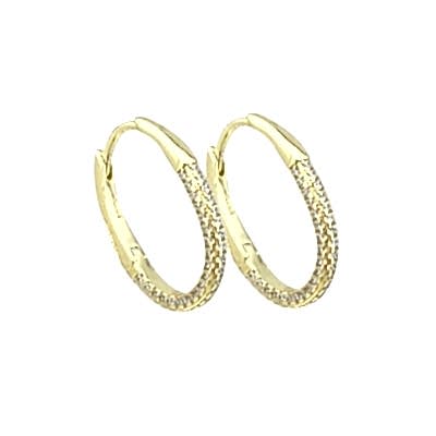 by Eda Çetin - Carla Oval Stone Hoop Earrings (1)