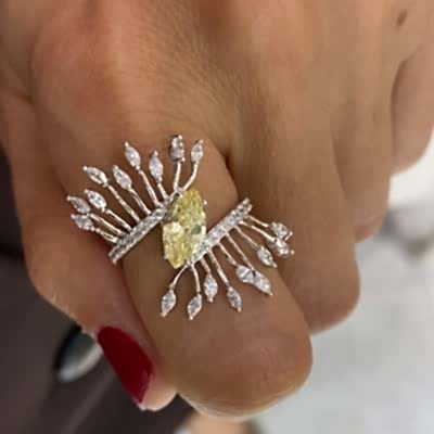 by Eda Çetin - Champagne Eye Ring