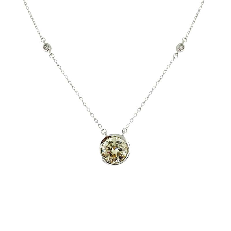 Champagne Solitaire Necklace