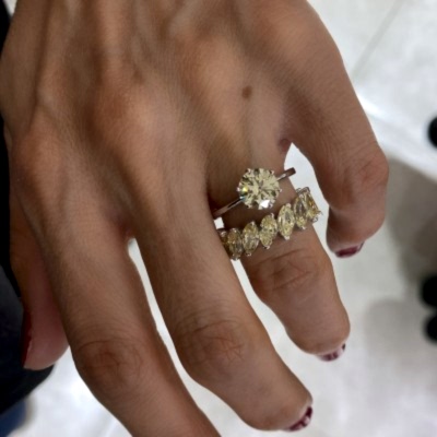 by Eda Çetin - Champagne Solitaire Ring - 2 Carat (1)