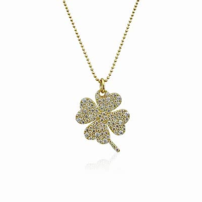 by Eda Çetin - Clover Necklace - With 80 cm Elevated Chain (1)
