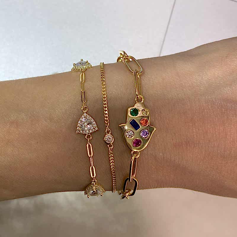 Colorful Fatima Hand Bracelet