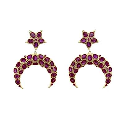 Crescent Ruby Collection Earrings - Thumbnail