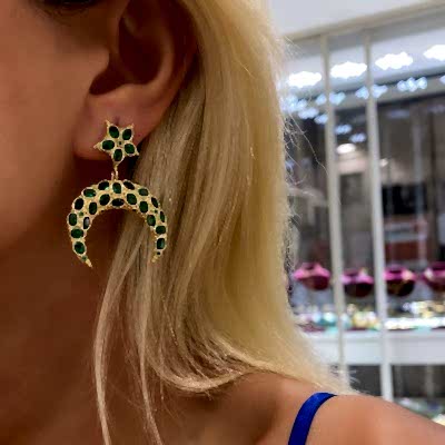 by Eda Çetin - Crescent Ruby Collection Earrings (1)