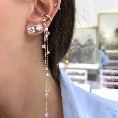 Crystal Stone Cartilage Earring - Thumbnail