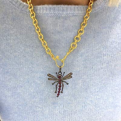 by Eda Çetin - Diamond Dragonfly Necklace
