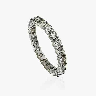 by Eda Çetin - Diamond Mounted Full Ring - 4 mm