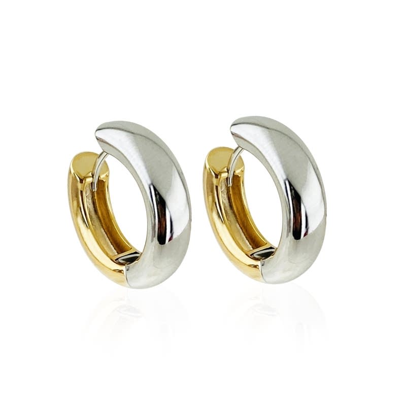 Double Color Hoop Earrings