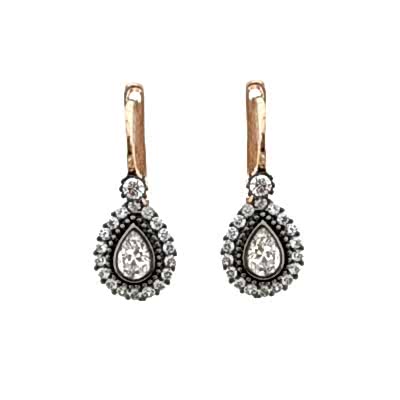 by Eda Çetin - Drop Diamond Mounting Earrings