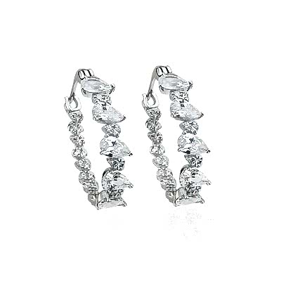 by Eda Çetin - Drop Hoop Earrings