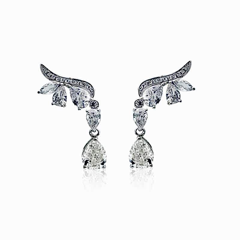 Drop Stone Wings Earrings