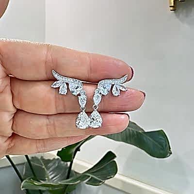 by Eda Çetin - Drop Stone Wings Earrings (1)