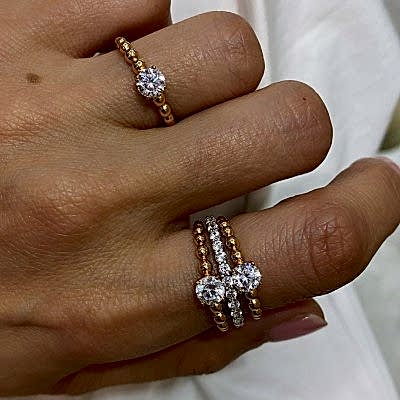 by Eda Çetin - Espino Single Stone Detail Ring