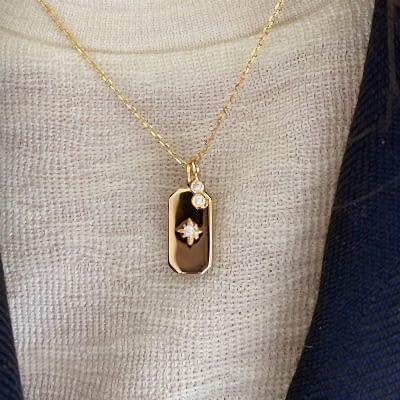 Espino Stone Detailed Necklace - Thumbnail