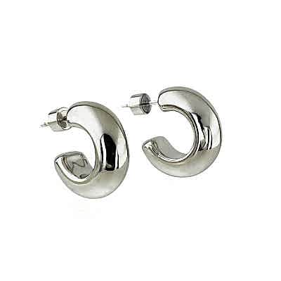 Freya Hoop Earrings - 2 cm Diameter - Thumbnail