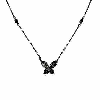 by Eda Çetin - G Color Zircon Butterfly Necklace