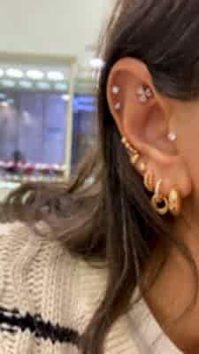 by Eda Çetin - Grazia Hoop Detailed Earrings (1)