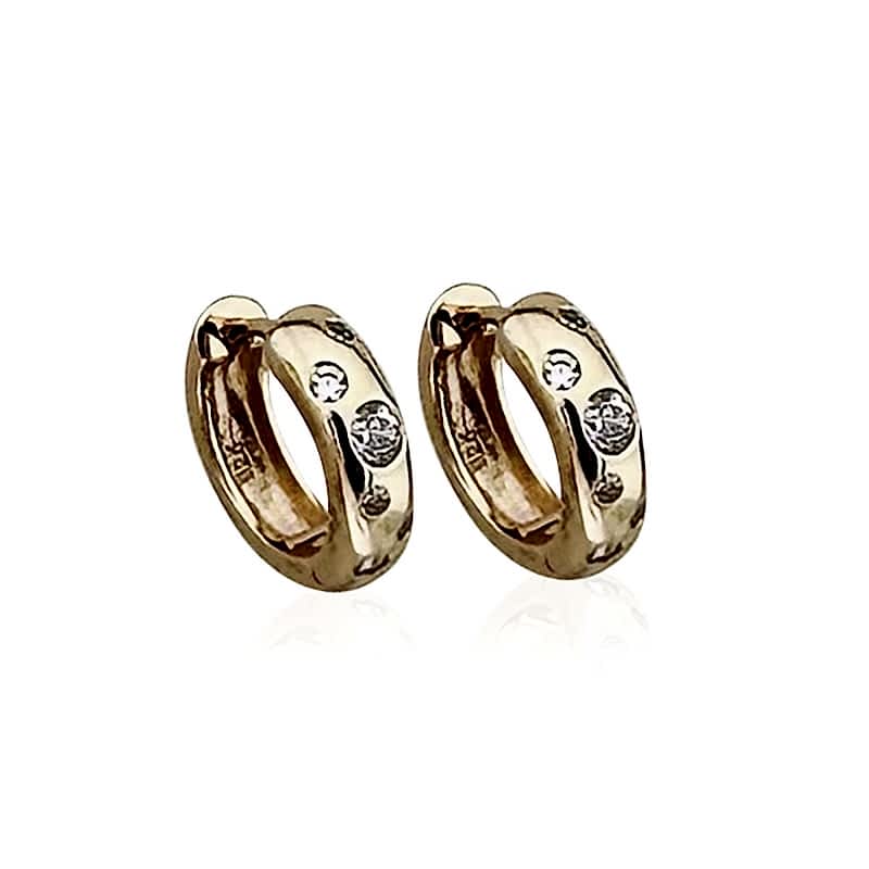 Grazia Stone Hoop Earrings