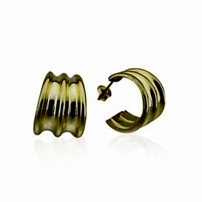 by Eda Çetin - Grazia Wavy Hoop Earrings