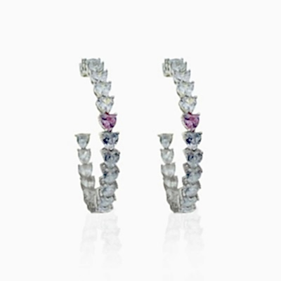by Eda Çetin - Heart Hoop Earrings