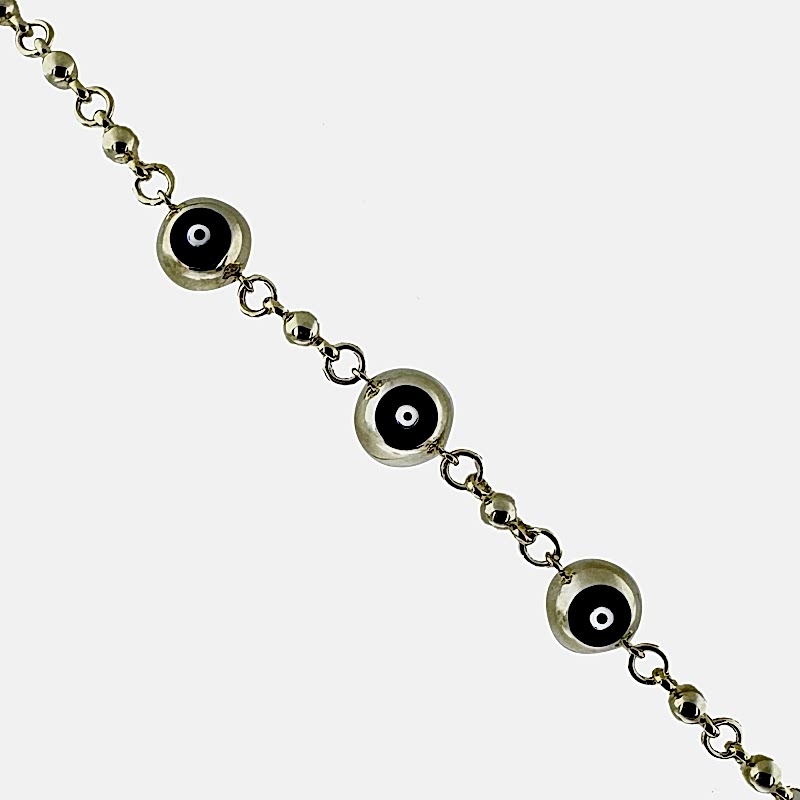 Hera Enameled Evil Eye Bracelet