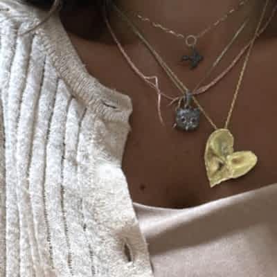 by Eda Çetin - Italian Plate Heart Necklace