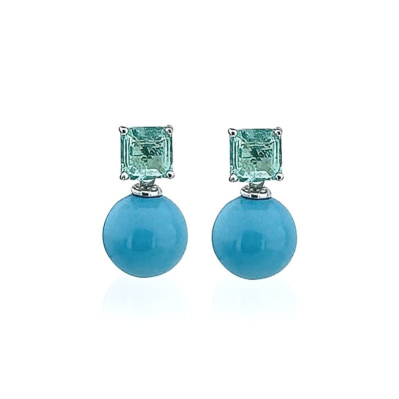 Ivy Colored Ball Earrings