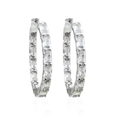 by Eda Çetin - Lorenz Baguette Hoop Earrings