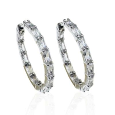 by Eda Çetin - Lorenz Baguette Hoop Earrings (1)