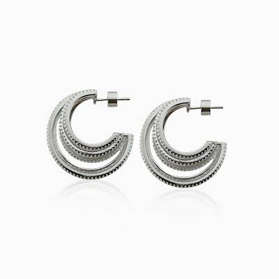 Luzia Stone Hoop Earrings - Thumbnail