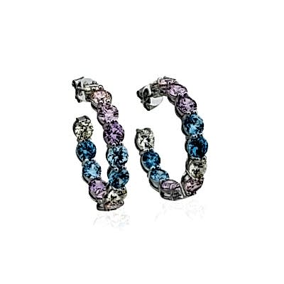 by Eda Çetin - Martina Colorful Hoop Earrings Thick Form