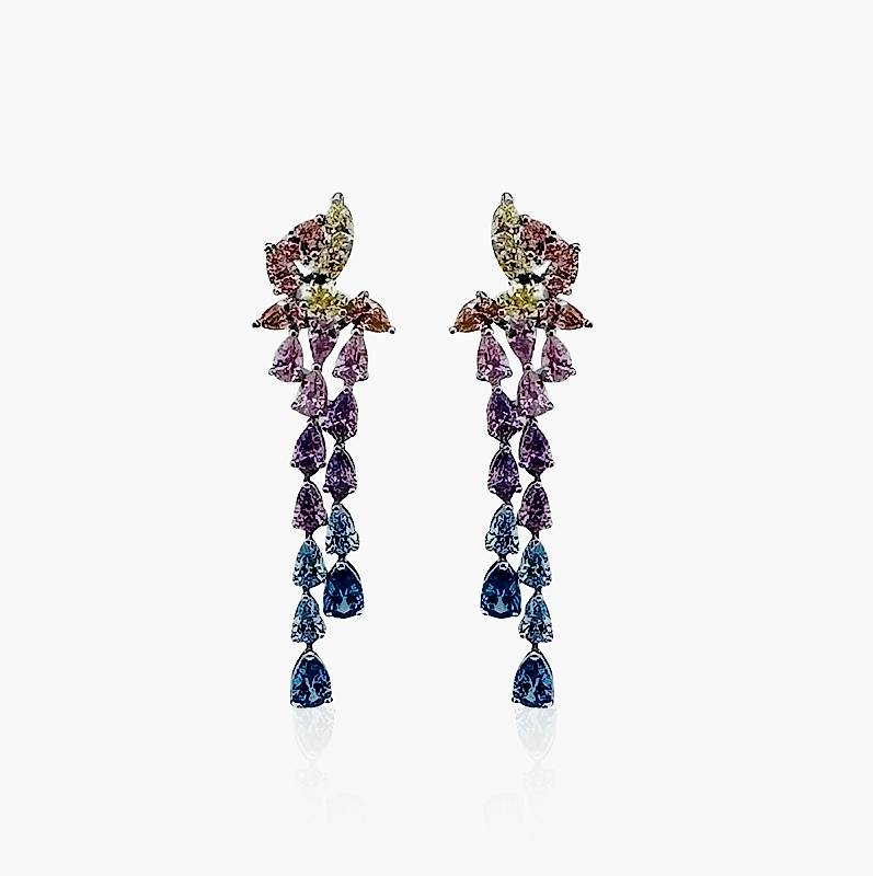 Martina Colorful Stone Pendant Earrings